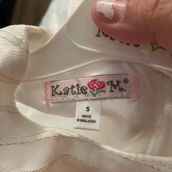 Katie M White and Gold Sleeveless Scoop Neck A-Line Dress size 5-NWOT - Picture 8 of 8